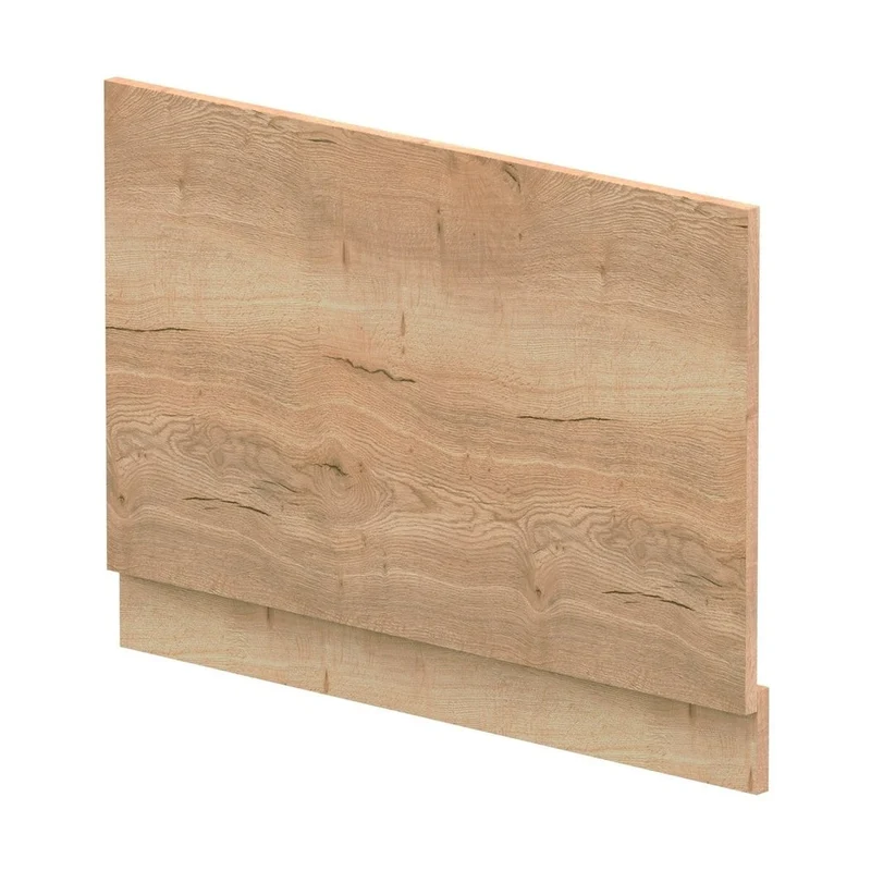 Hudson Reed Bath Panels 800mm Bath End Panel Contemp Autumn Oak MFC Textured Woodgrain 560x780x36mm