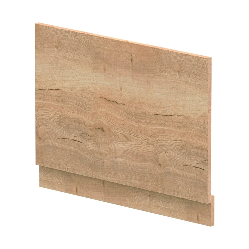 Hudson Reed Bath Panels 750mm Bath End Panel & Plinth Contemp Autumn Oak MFC Textured Woodgrain 560x730x36mm