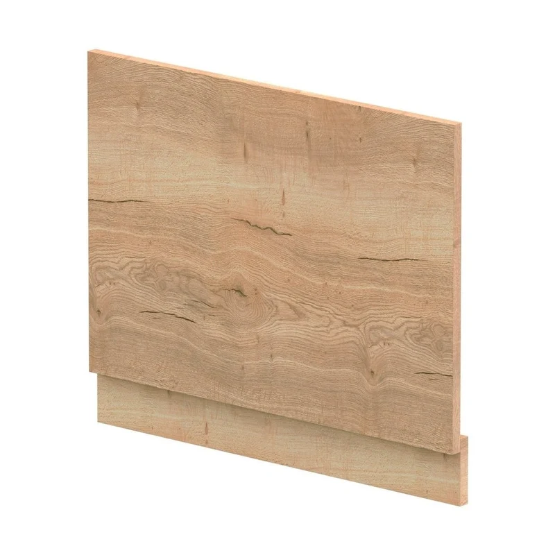 Hudson Reed Bath Panels 700mm Bath End Panel & Plinth Contemp Autumn Oak MFC Textured Woodgrain 560x680x36mm