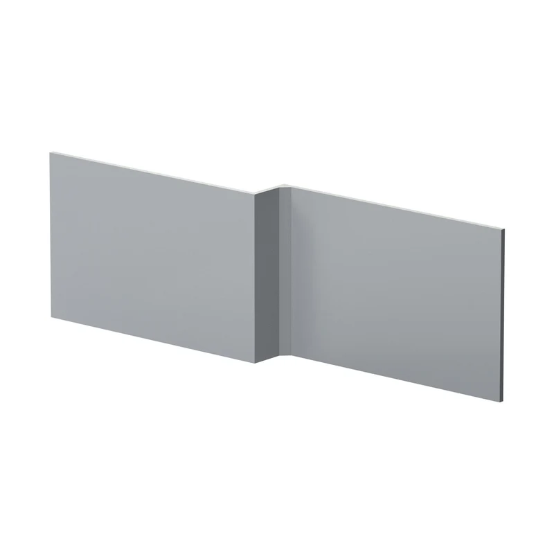 Hudson Reed Urban 1700mm Square Shower Bath Front Panel Contemp Satin Grey MDF Painted Matt 540x1698x163mm