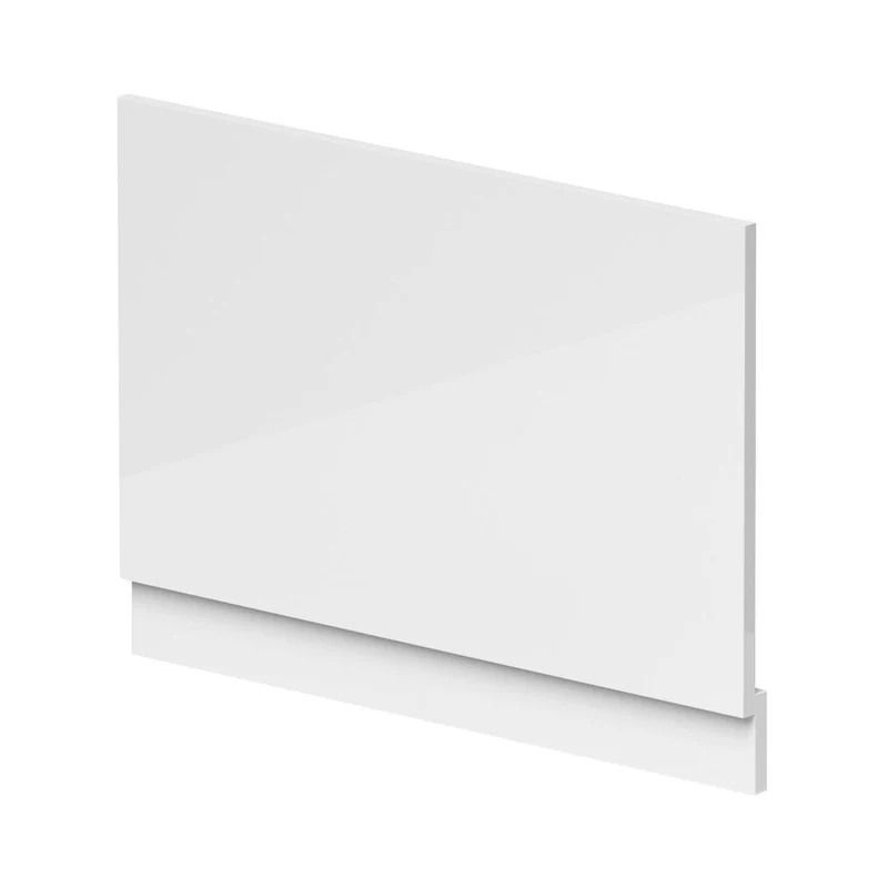 Hudson Reed Fusion Straight End Panel & Plinth (800mm) Contemp Gloss White MDF Painted Gloss 560x780x36mm