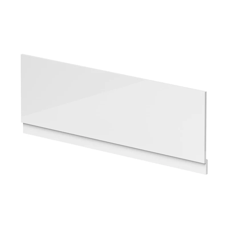 Hudson Reed Bath Panels Straight Front Panel & Plinth (1600mm) Contemp Gloss White MDF Painted Gloss 580x1595x36mm
