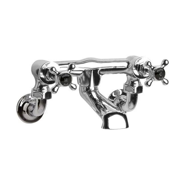 Hudson Reed Topaz Wall Mounted Bath Filler Trad Chrome Brass 142x262x197mm - BC403HXWM