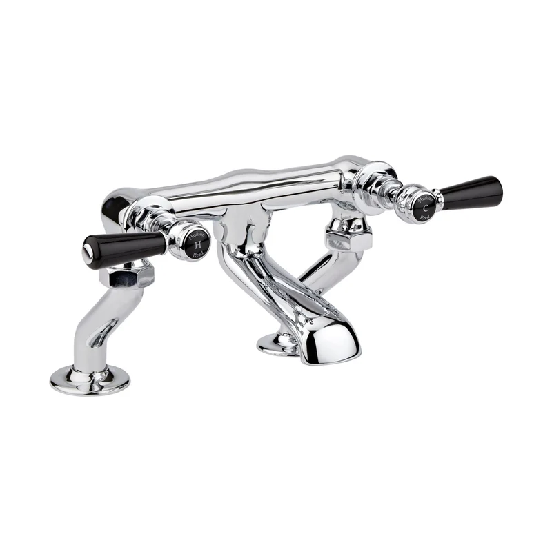 Hudson Reed Topaz Deck Mounted Bath Filler Trad Chrome Brass 175x338x217mm - BC403HL