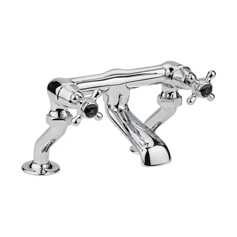 Hudson Reed Topaz Deck Mounted Bath Filler Trad Chrome Brass 187x262x217mm - BC403DX