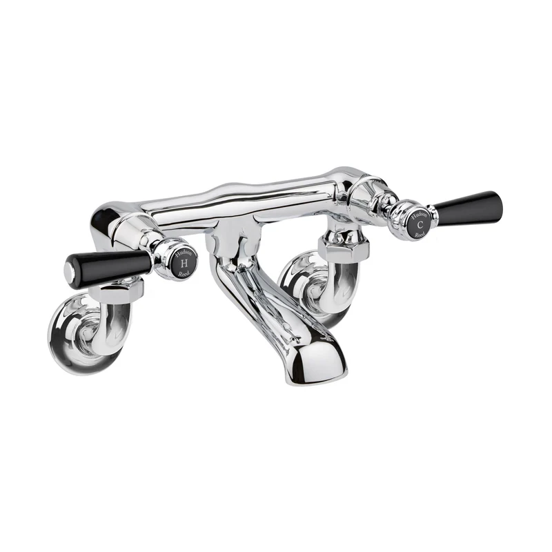 Hudson Reed Topaz Wall Mounted Bath Filler Trad Chrome Brass 142x338x197mm - BC403DLWM