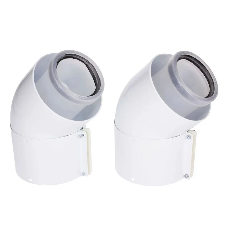 Glow-Worm Elbow 45 Deg DN60/100 PP (Pair)