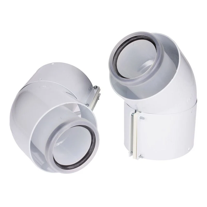 Glow-Worm Elbow 45 Deg DN60/100 PP (Pair)