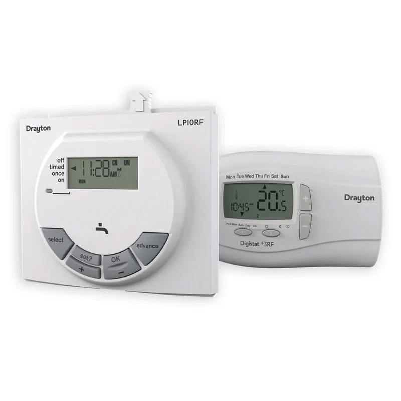 Drayton LP10RF Single Channel Programmer & Digistat+3 RF Room Stat For Worcester Boilers