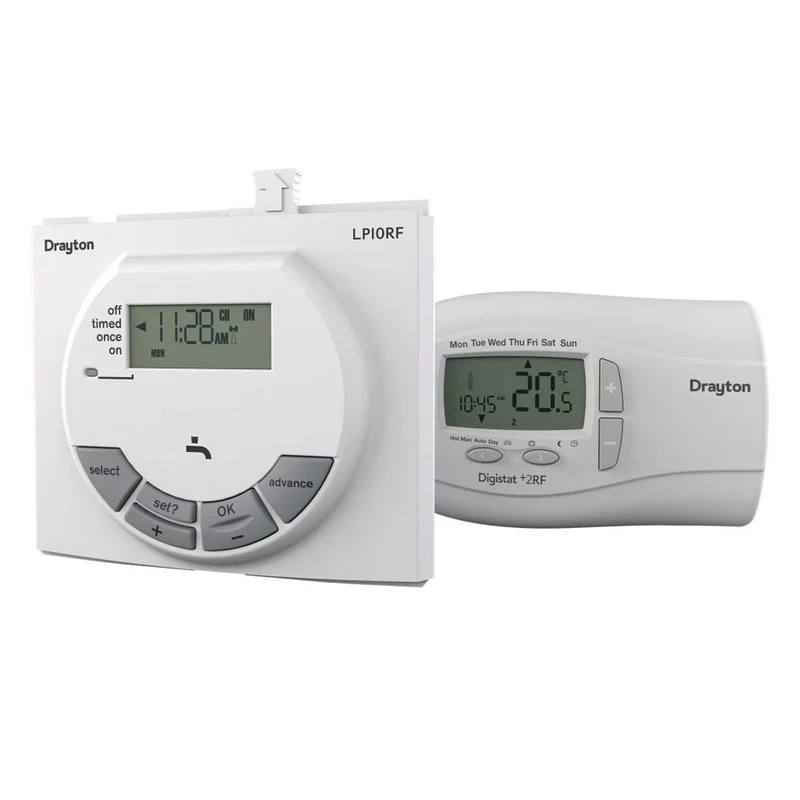 Drayton LP10RF Single Channel Programmer & Digistat+2 RF Room Stat For Worcester Boilers