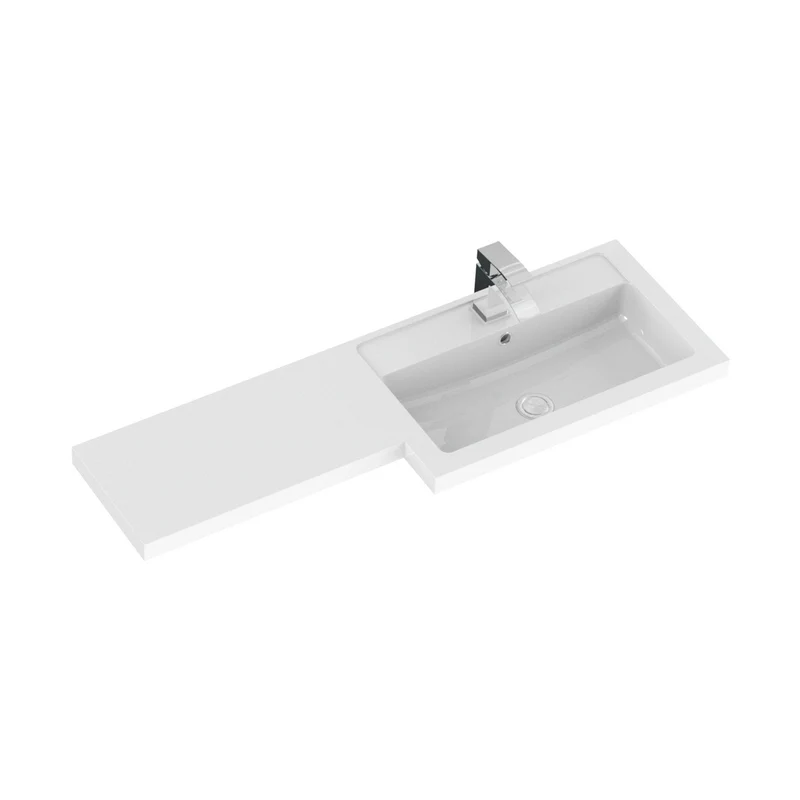 Hudson Reed Fusion 1000mm Right Hand Combination Contemp Gloss White MFC Painted Gloss 904x1005x360mm