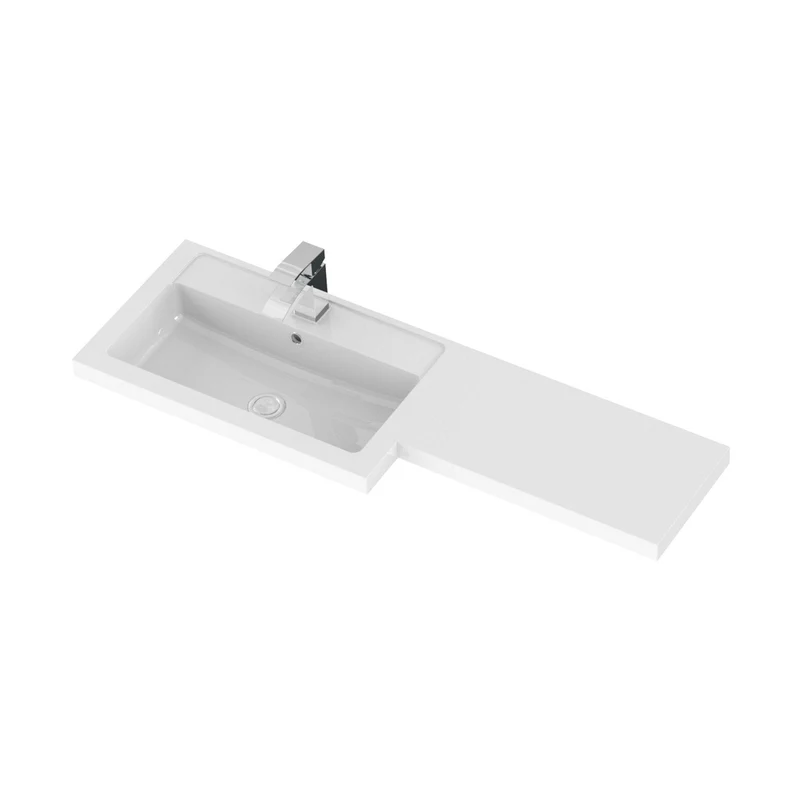 Hudson Reed Fusion 1000mm Left Hand Combination Contemp Gloss White MFC Painted Gloss 904x1005x360mm