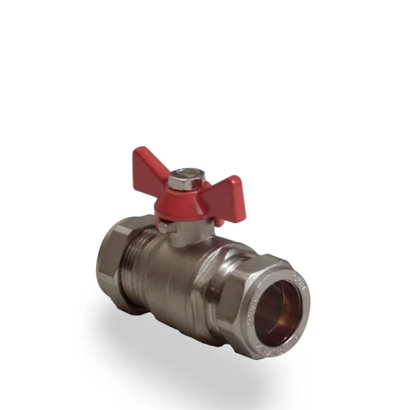 Compression Red Handle T Bar Butterfly Valve