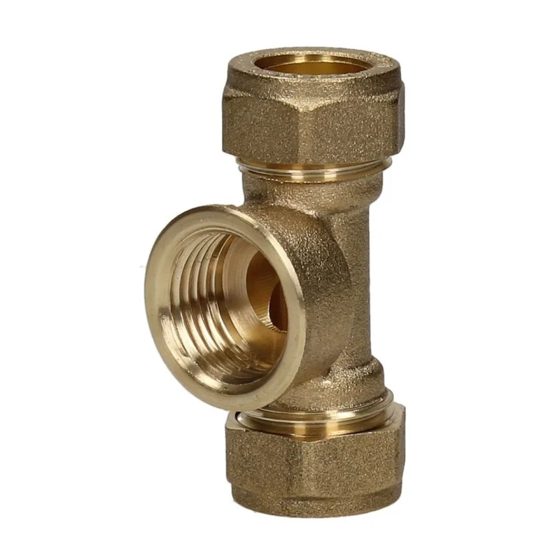 V&G Compression 15mm x 15mm x 1/2 Female Iron Reducing Tee