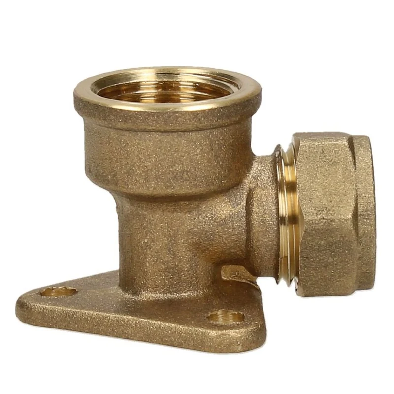 V&G Compression 15mm x 1/2 Backplate Elbow