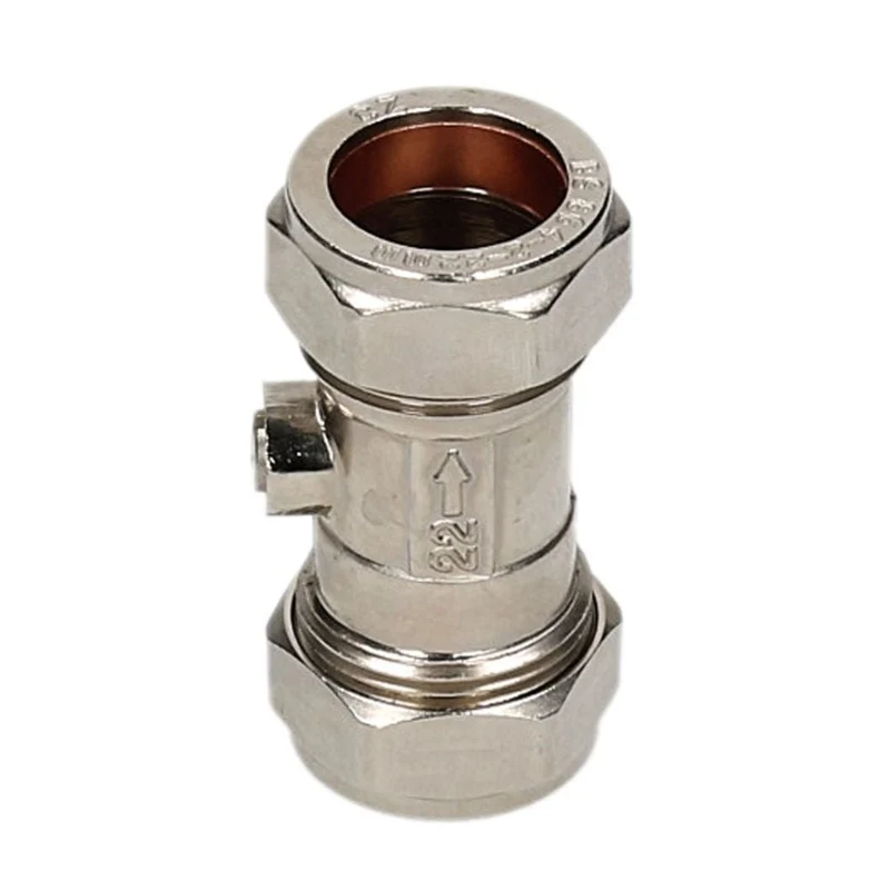 V&G Compression 22mm Chrome Isolation Valve