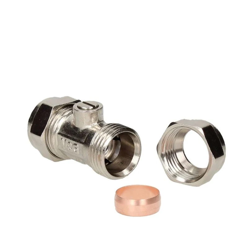 V&G Compression 15mm Chrome Isolation Valve