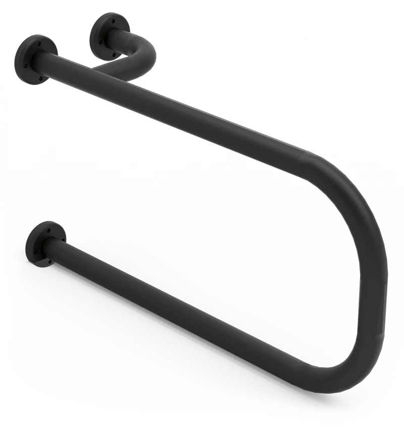 Barre d'appui pour lavabo main droite en acier inoxydable - Série Black