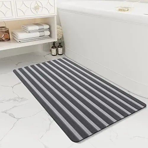 StripeDry Badmat – Gestreepte Mat voor de Badkamer | Ymonde
