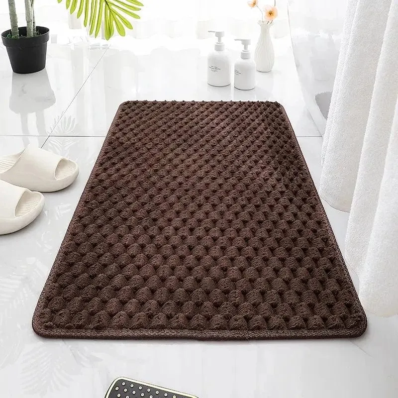 ChocoMath Badmat – Luxe Chocoladebruine Mat met Antislip | Ymonde