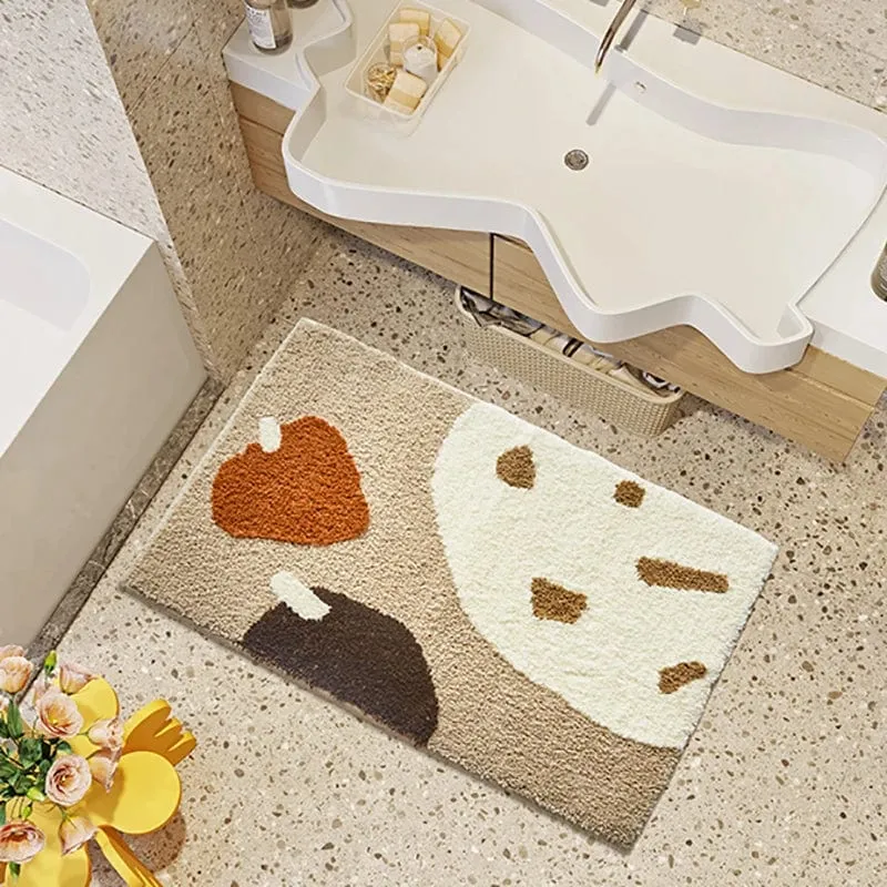 BrownyDry Badmat – Extra Dikke Badkamermat Bruin & Beige | Ymonde