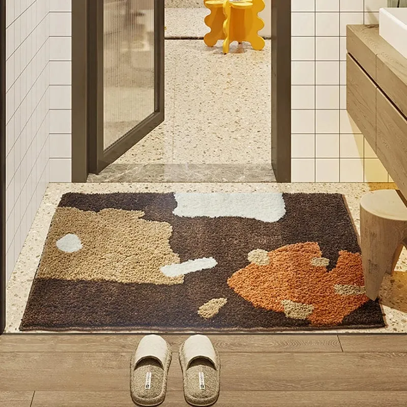 BrownyDry Badmat – Extra Dikke Badkamermat Bruin & Beige | Ymonde