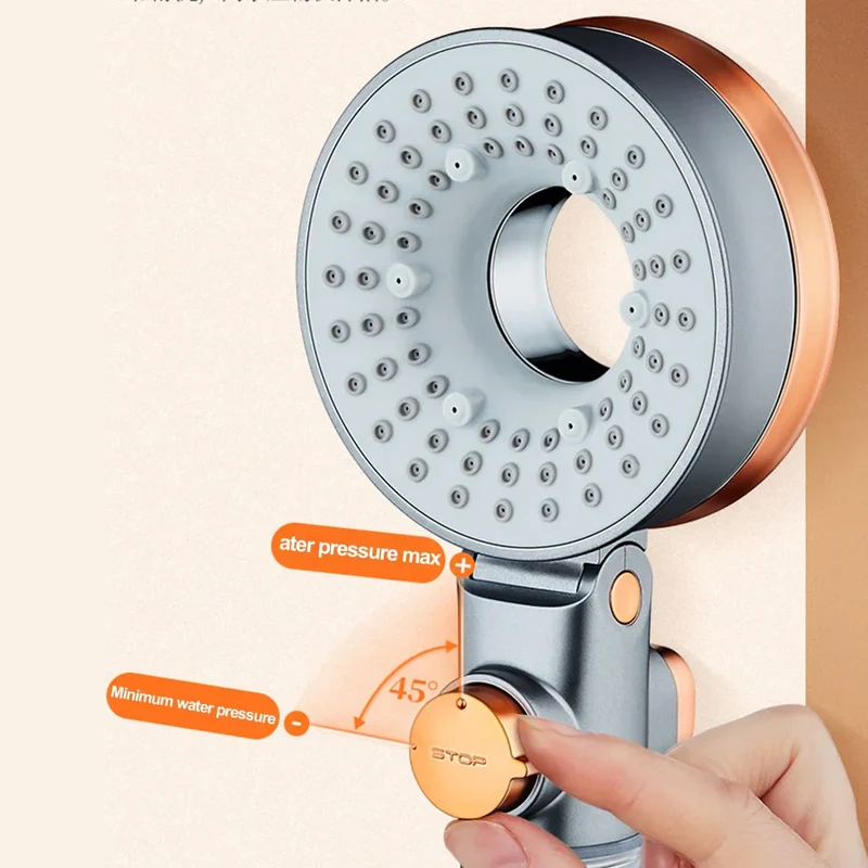 OrangeSpray Douchekop - Dubbelzijdige Handdouche met 3 Sproeistanden en Filter | Ymonde