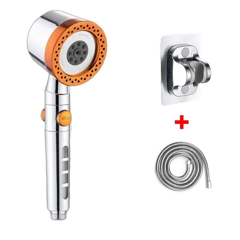 FlowFive Douchekop - 5-Spray Handdouche met Filter en Stopknop | Ymonde