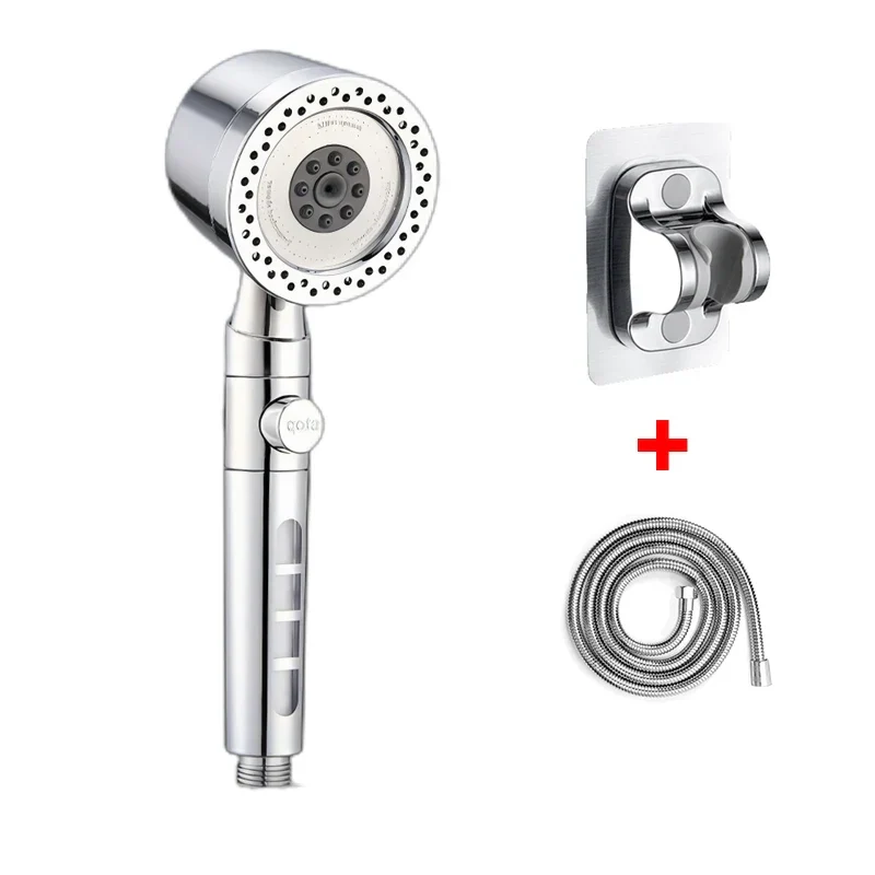 FlowFive Douchekop - 5-Spray Handdouche met Filter en Stopknop | Ymonde