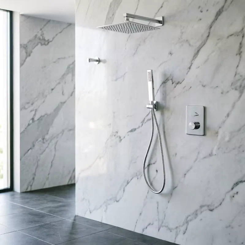 SilverNest Inbouw Thermostatische Doucheset met Regendouche en Handdouche | Ymonde