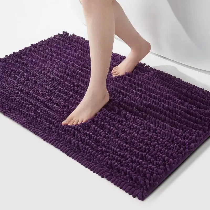 PurpleDry Badmat - Donkerpaars met Antislip en Zachte Structuur | Ymonde