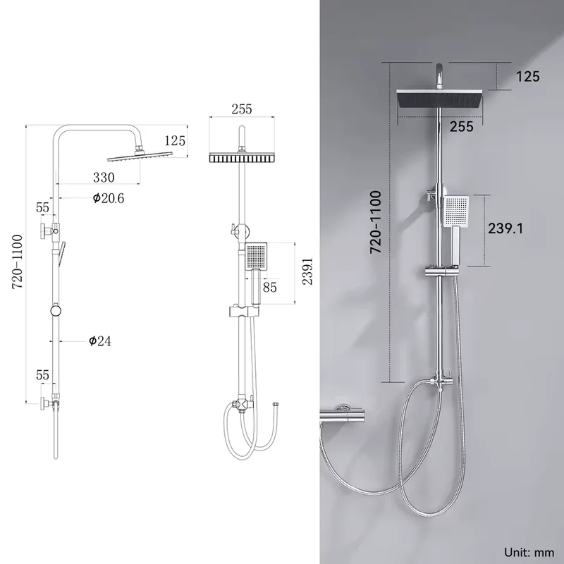 ChromeSense Doucheset - Chroom Regendouche en Handdouche | Ymonde