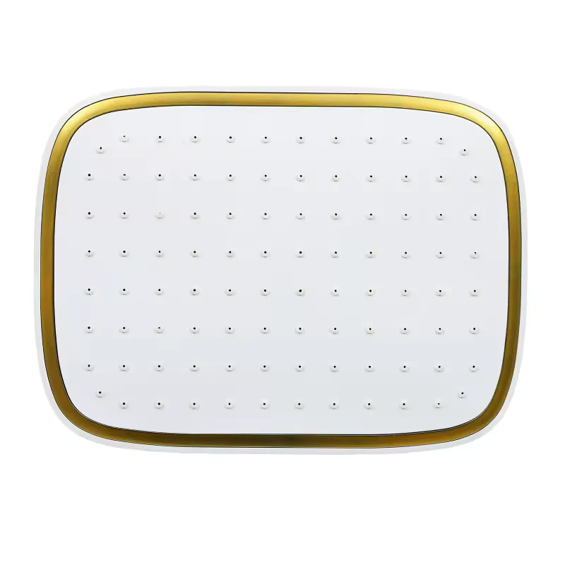 ShinyFlow Luxe Witte Doucheset met Goudaccenten en Regendouche | Ymonde