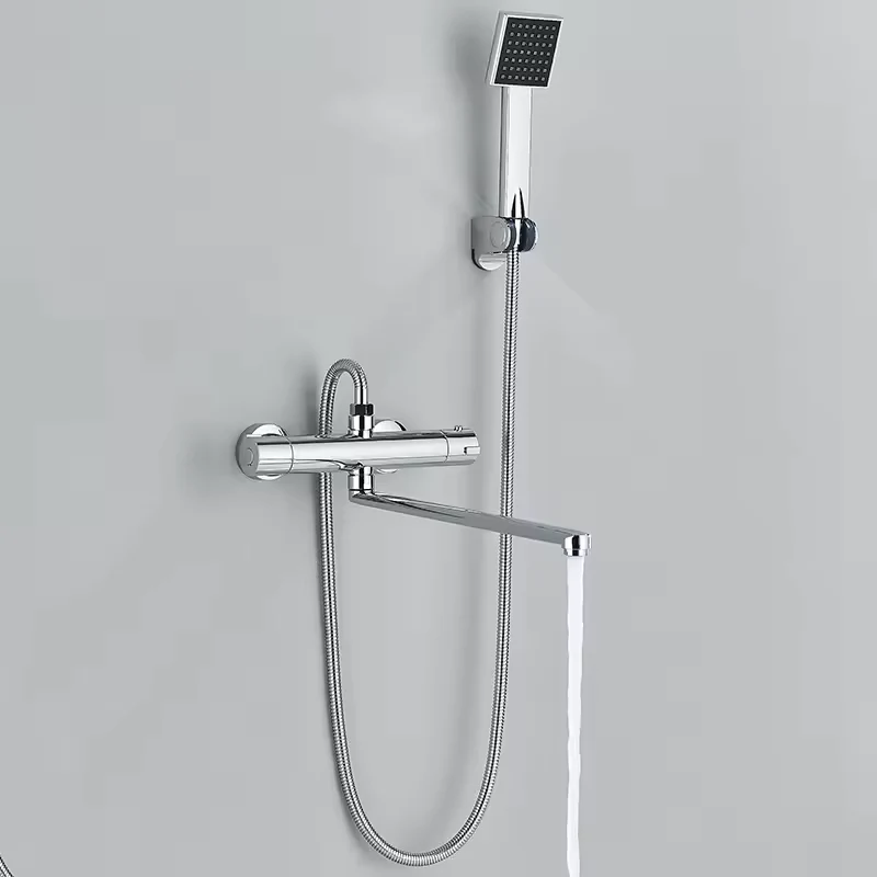 ChromeClean Thermostatische Doucheset met Lange Uitloop Douchekraan | Ymonde