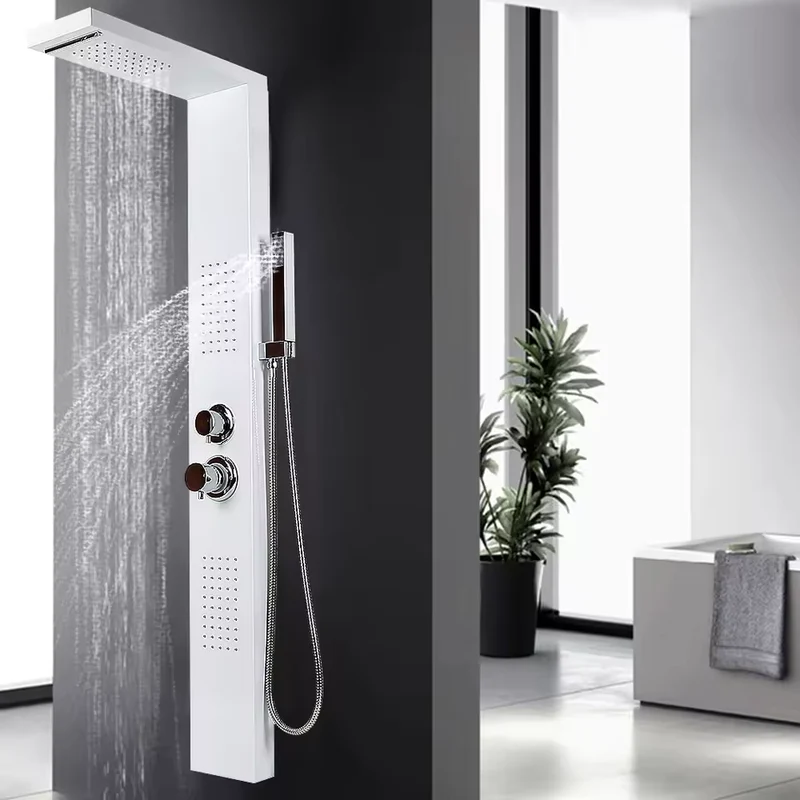 NeoRain Witte Douchekolom - Moderne Regendouche en Handdouche Set | Ymonde
