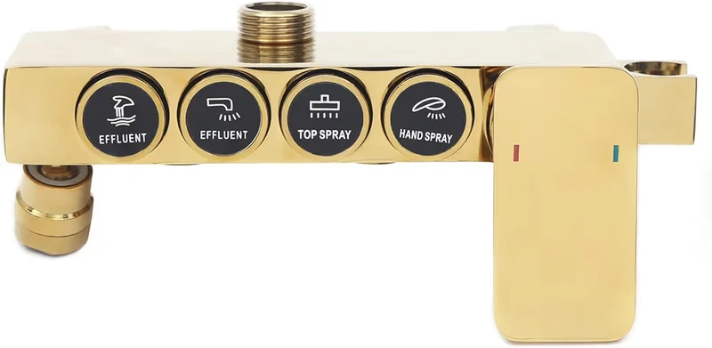 GoldFlow Doucheset – Opbouw Driedelige Goudkleurige Douche | Ymonde