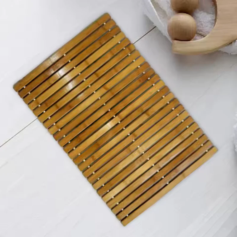 BambooZen - Luxe Bamboe Badmat met Antislip en Natuurlijk Lattendesign | Ymonde