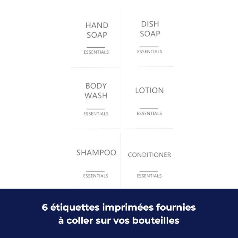 Double distributeur de savon - Bouteilles transparentes