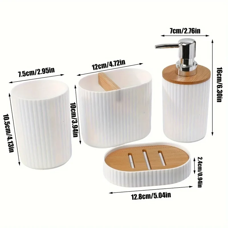 Set pour salle de bain 4 pièces
