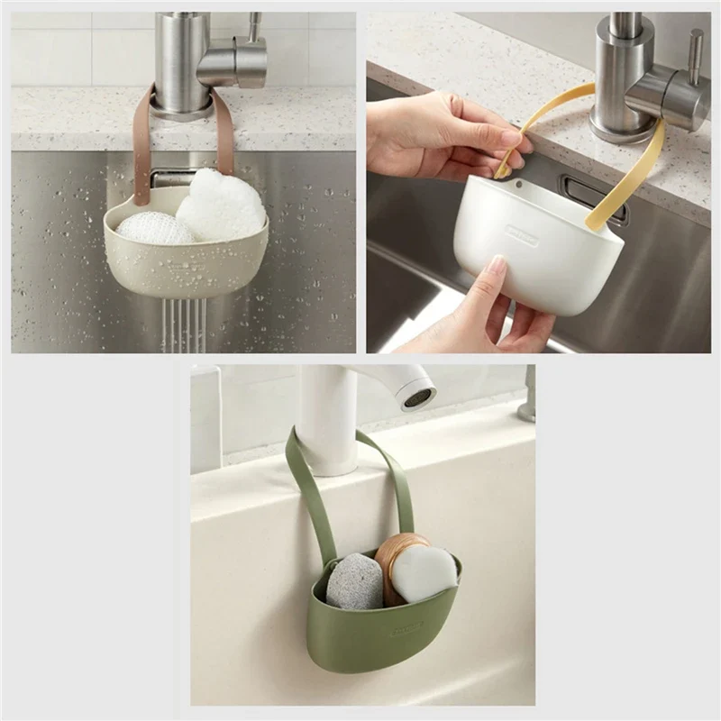 Porte éponge en forme de panier pour évier