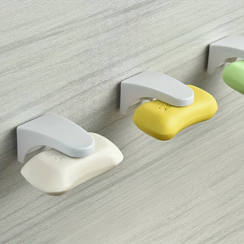 Porte savon aimanté blanc avec fixation murale