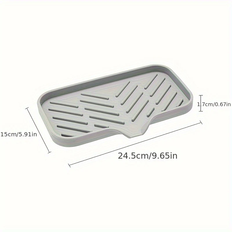 Porte savon en silicone avec écoulement pour évier