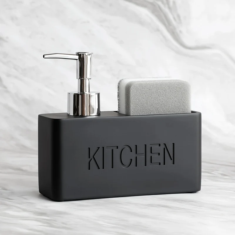 Distributeur de savon cuisine et porte éponge
