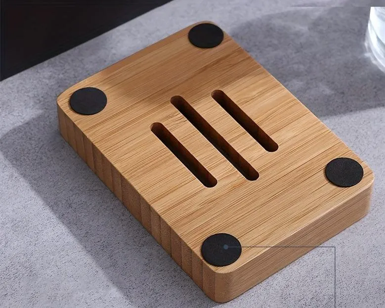 Porte savon en bois pour savon rond