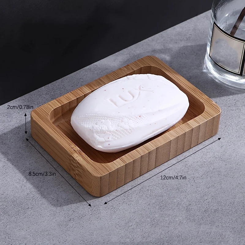 Porte savon en bois pour savon rectangulaire