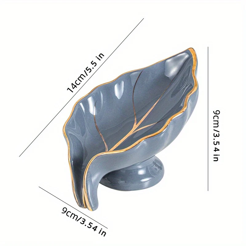 Porte savon céramique feuille