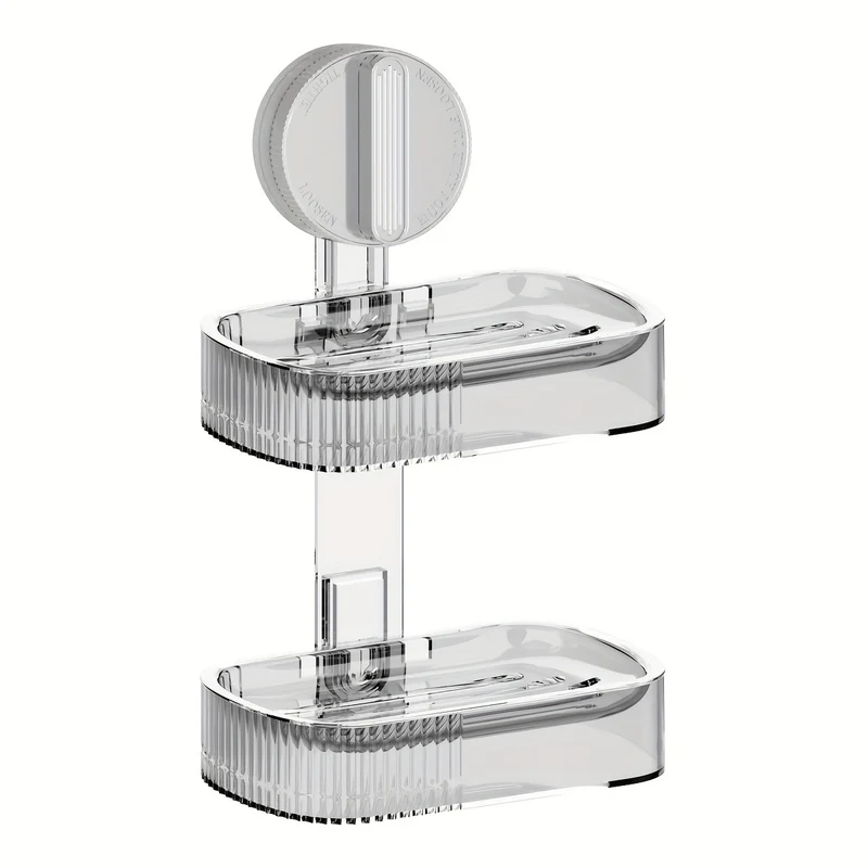 Porte savon ventouse mural transparent