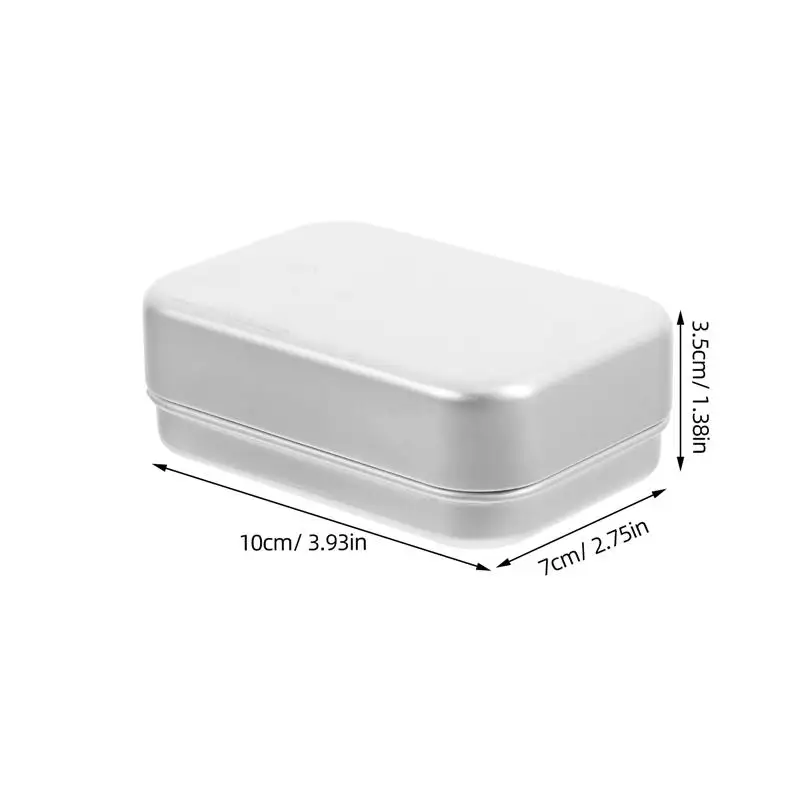Boite à savon en métal rectangulaire pour voyage
