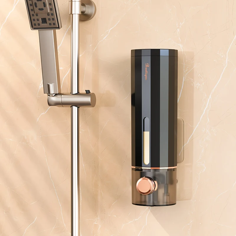 Distributeur de savon mural noir polygone