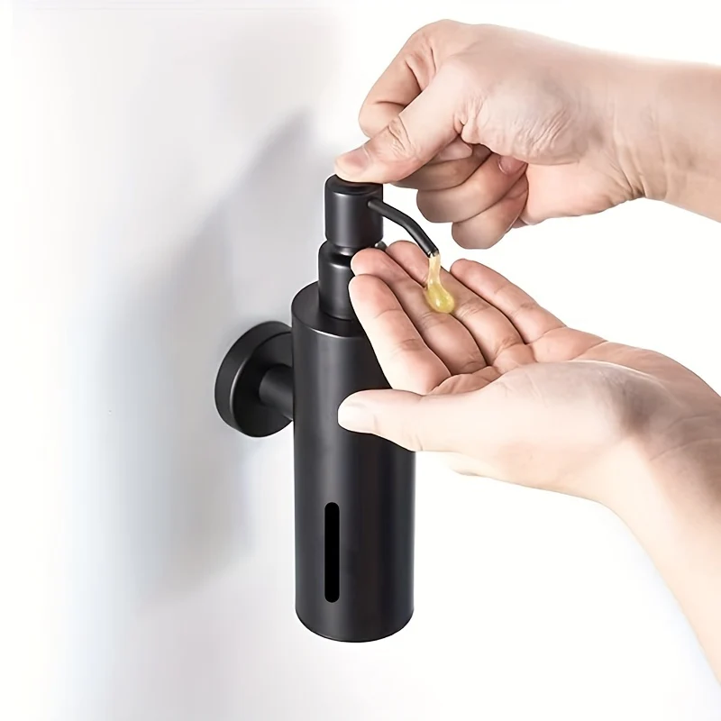 Distributeur de savon mural noir rond